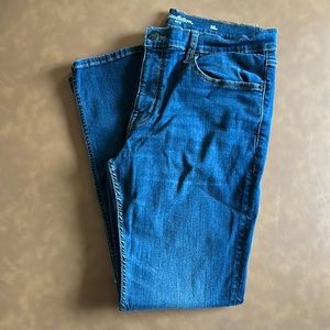 Good fellow + Co dark blue jeans. Total flex slim cut. Size 34W x 30L.